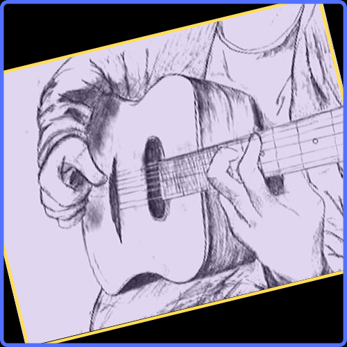 dibujos a lapiz guitarra